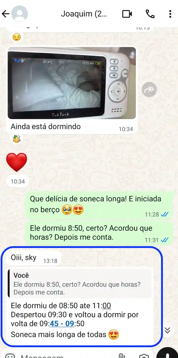 Depoimento de Joaquim (2 meses)