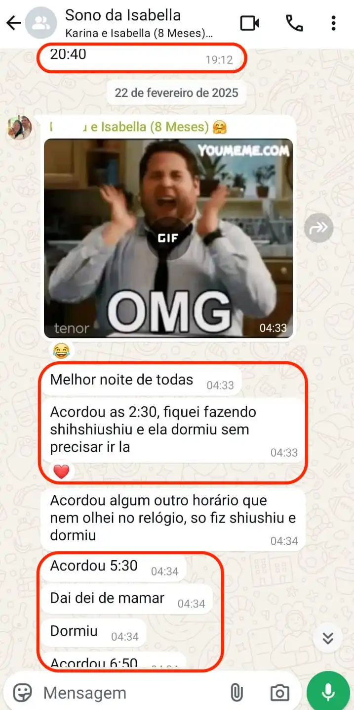 Depoimento de Isabella (8 meses)