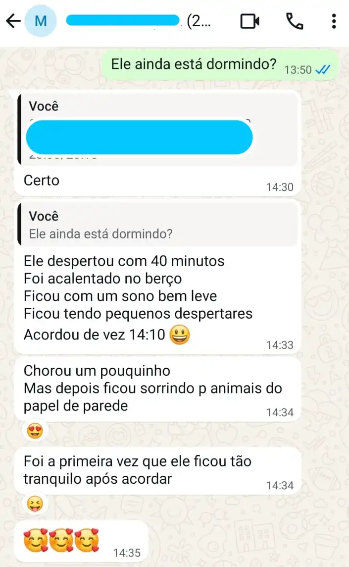 Depoimento de Joaquim, tranquilo após acordar