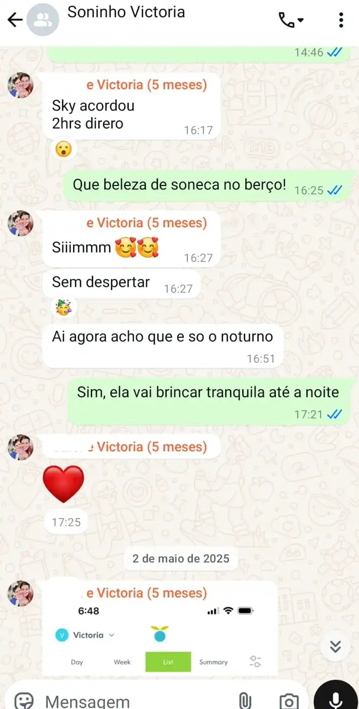 Depoimento sobre soneca no berço