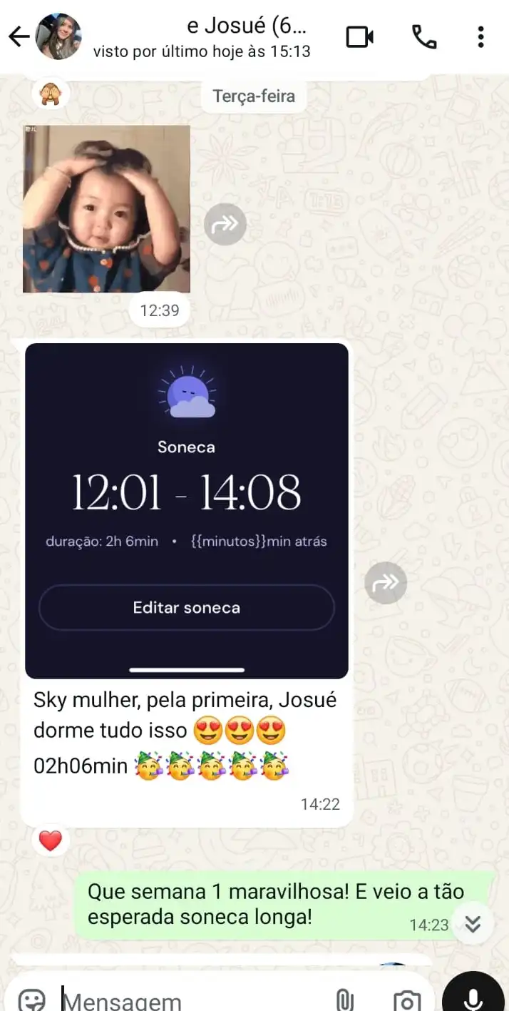 Depoimento sobre soneca longa no berço