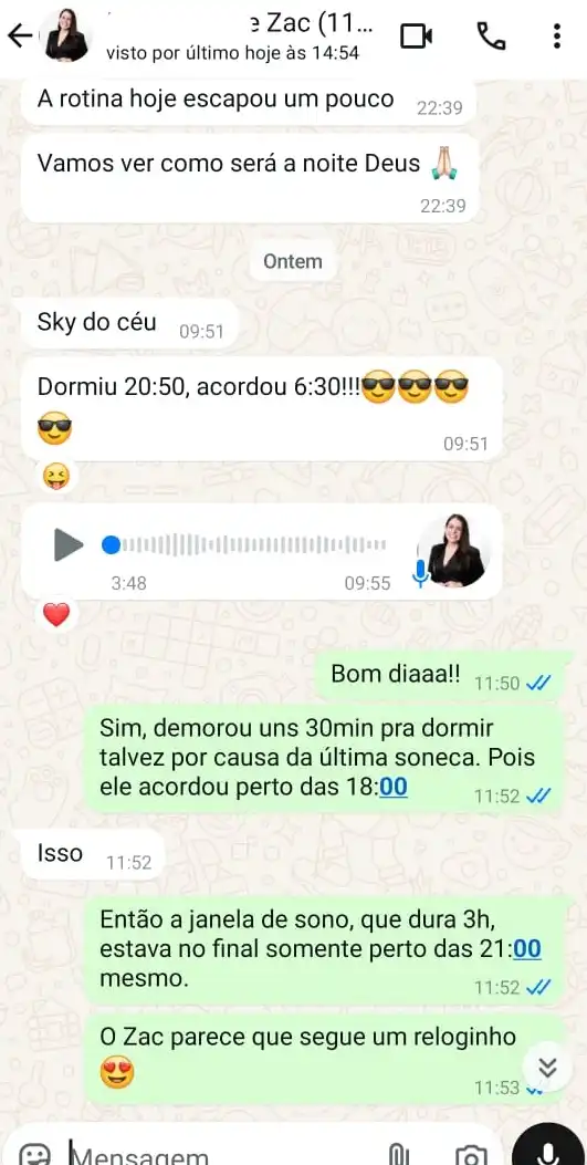 Depoimento de Zac dormindo 10h seguidas